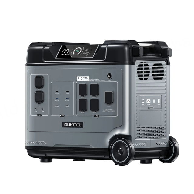 Oukitel P5000 Pro 100AH Portable Germany Warehouse High Capacity 4000W 5120WH 51.2V 220v AC DC Home Use Power Station