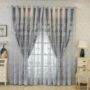 Fabricante al por mayor de lujo de estilo europeo ventana bordada cortinas de encaje transparente café Beige gris sala de estar decorar cortina - Product Image 1