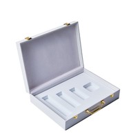Valises de luxe avec insert en EVA, adaptées aux produits de soin de la peau, au vin, aux bijoux, boîtes d'emballage en bois et en cuir, taille personnalisable