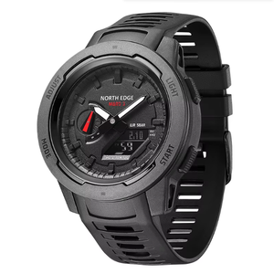 Reloj NORTH EDGE Mars 3 para hombre, caja Digital de fibra de carbono para hombre, resistente al agua, 50M, relojes deportivos para exteriores, reloj de pulsera LED de hora <span class=keywords><strong>mundial</strong></span> - Product Image 1