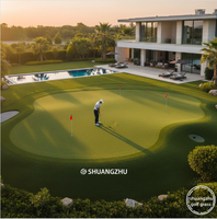 Gazon synthétique de golf artificiel de haute qualité sur mesure, 20 mm/15 mm, rouleau de gazon synthétique pour intérieur et extérieur, vente directe d'usine