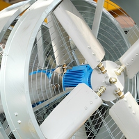 Ventilateur axial résistant aux hautes températures à entraînement direct pour système d'alimentation en air de combustion de four à fusion de verre