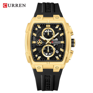 นาฬิกาข้อมือผู้ชาย CURREN 8488 หรูหรา ดีไซน์สี่เหลี่ยม ควอตซ์ กันน้ำ เรืองแสง โครโนกราฟ พร้อมฟังก์ชั่นวันที่ - Product Image 2