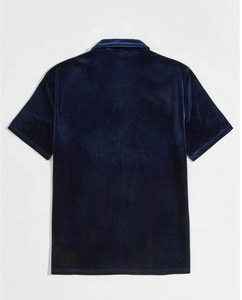 <span class=keywords><strong>Ultimo</strong></span> Design uomo rivero colletto camicia <span class=keywords><strong>di</strong></span> velluto servizio OEM personalizzato breve adulti camicie Casual solido supporto <span class=keywords><strong>di</strong></span> fissaggio a <span class=keywords><strong>maglia</strong></span> - Product Image 4