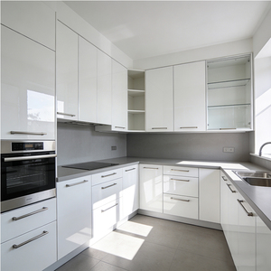 Mobile da <span class=keywords><strong>Cucina</strong></span> Modulare Personalizzato in Truciolato, Armadietto da Parete Moderno Laccato Lucido, Arredamento per la Casa - Product Image 4