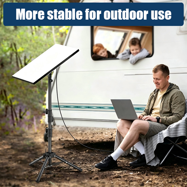 90° Tilt Adjustable Starlink Gen3 Tripod Mount Stand, Height Adjustable Antenna Pipe Adapter for Starlink 4/4X V3 Black