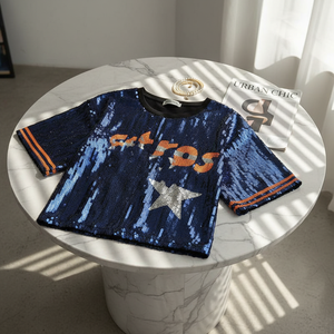 Camiseta Brillante de Última Moda en Azul, Diseño Nuevo, Ropa Urbana, Logotipo Impreso Personalizado, Precio al por Mayor, Camisetas Unisex - Product Image 6