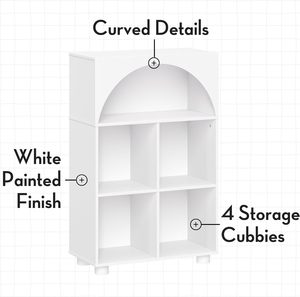 Estantería Curva para Niños con Cubos de Almacenamiento - Estante Arqueado para Juguetes, Ideal para Libros y Salas de Juegos - Product Image 5