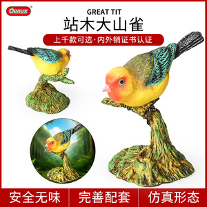 Juguete de simulación de animales sólidos para niños y coleccionistas, modelo de pájaro del familia Tityra, un regalo para la ciencia moderna de las aves. - Product Image 1