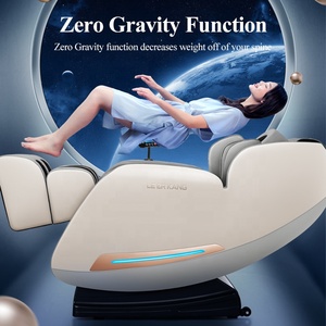 Fauteuil de <span class=keywords><strong>massage</strong></span> LEERCON Zero Gravity 4D SL Track, <span class=keywords><strong>massage</strong></span> complet du corps, shiatsu électrique avec chauffage, pression d'air, rouleaux pour les pieds, fauteuil inclinable en cuir - Product Image 3