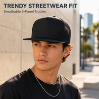 Casquettes de sport structurées en coton Ripstop à 5 panneaux avec logo brodé personnalisé et dos en maille