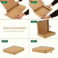 Boîtes en carton ondulé kraft recyclables, taille personnalisée, pliables, E-flute, simple paroi, pour l'emballage d'expédition de cadeaux et de vêtements