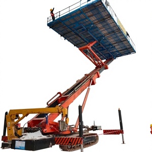 Plateforme élévatrice sur chenilles avec nacelle pour plafonds suspendus et travaux de décoration en hauteur dans les bâtiments industriels - Product Image 1
