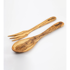 Set di Posate per Insalata in Legno d'Ulivo Buonaioli, Ecologico, per Uso Manuale - Product Image 1