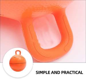 Pelota de baloncesto con tolva de PVC para niños de 45cm, pelota de salto inflable para ejercicio de equilibrio, mango de salto para aula, escuela, parques acuáticos - Product Image 6