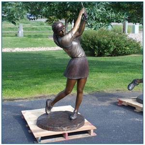 Statua in bronzo <span class=keywords><strong>a</strong></span> grandezza naturale di donna seduta su un fungo per decorazione da giardino - Product Image 2