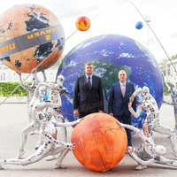 Ballon astral géant gonflable personnalisé de l'exposition de Moscou modèle ballon terrestre de sphère artistique hermétique pour une utilisation événementielle