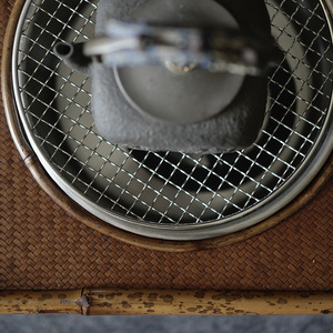 Chinese retro style bamboo mat charcoal <b>stove</b>, suitable for brewing tea around a fire, home tea room <b>stove</b> - Product Image 3