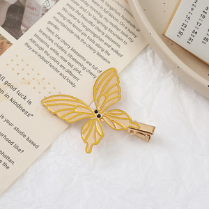Korean Sweet Alloy Side Clip Hairpins Butterfly Duckbill <b>Hair</b> Accessories for Girls Wholesale - Product Image 3