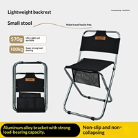 Aluminiumlegierung 600D Oxford-Stoff Klappstuhl mit Erhöhter Rückenlehne Ultraleicht Tragbar für Outdoor Reisen Strand Angeln