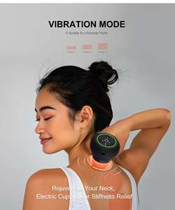 Juego de ventosas de terapia de vidrio eléctrico inteligente, succión de 3 niveles/calefacción/vibración, máquina de masaje corporal tipo C recargable por USB - Product Image 2