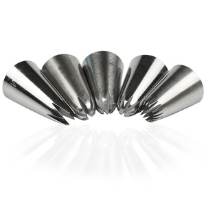 Seamless Piping Tip Set 7-Piece Stainless Steel Rose Cookie Butter Piping Tips Reusable Cake Decorating Supplies - Product Image 4