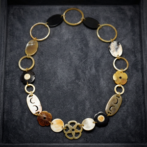 Collier unisexe en corne de buffle, chaîne à maillons, 90 cm, accessoire de mode écologique, logo personnalisé pour la fabrication de bijoux, anniversaire - Product Image 2