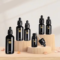 Flacon d'huile essentielle 5ml 10ml 15ml 20ml 30ml 50ml 100ml Flacon d'huile essentielle noir givré avec compte-gouttes