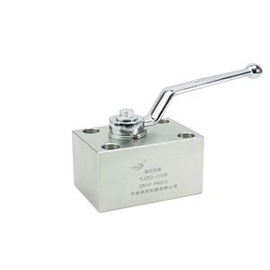 Vanne à boisseau sphérique haute pression en acier au carbone de type plaque YJZQ-J10B DN10 PN315 pour système hydraulique - Product Image 1