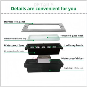 Ngoài trời không thấm nước <span class=keywords><strong>LED</strong></span> Strip ánh sáng mặt đất IP65 cảnh quan vuông lối đi tầng ánh sáng nhúng tường Spotlight - Product Image 2