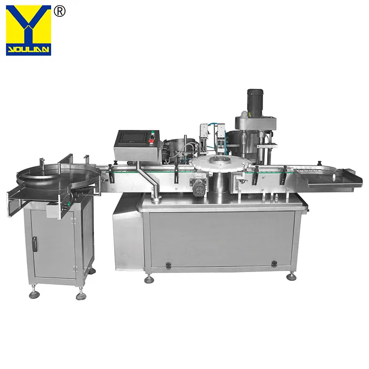 YTSP500 Automatic Beer Liquid Filling and Capping Line Machine for Glass Bottle with Rotary Bottle Feeder