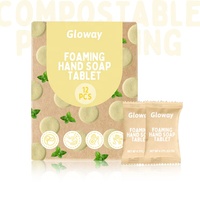 GLOWAY fournit des parfums personnalisés 12 comprimés de savon moussant de voyage sans plastique avec emballage en papier compostable