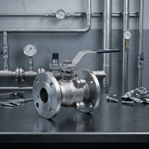 Vanne à boisseau sphérique à bride de 2 pouces en acier inoxydable SS316, à levier manuel, pour la régulation des fluides industriels dans les conduites - Product Image 3