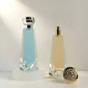 Flacone di Profumo Vuoto di Alta Qualità da 100ml, Bottiglia in Vetro Angolare con Scatola e Logo Personalizzato - Product Image 1