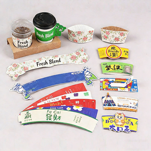 ปลอกกระดาษคราฟท์ลูกฟูกหนา 2 มม. สำหรับใส่แก้วเครื่องดื่มร้อนเย็น ราคาขายส่ง รับทำตามสั่ง - Product Image 2