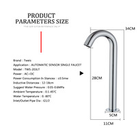 Robinet thermostatique en laiton massif au design moderne, mitigeur monocommande à poser, finition polie, pour lavabo d'hôtel