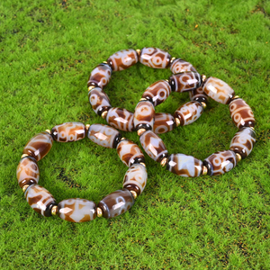 Vente en gros de bijoux en pierre naturelle Reiki, bracelets en agates Dzi tibétaines personnalisés pour la décoration - Product Image 2
