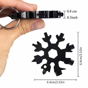 Mini Llave Inglesa Multiusos de Metal con Diseño de Copo de Nieve, 18 en 1, Herramienta Multiusos para Navidad, Camping, Bicicleta, para Hombre - Product Image 6