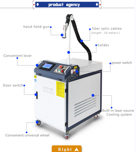 Laser à <span class=keywords><strong>fibre</strong></span> 3 en 1 1500W 2000W nettoyeur de soudeuse Cutter Machine de soudage au laser portable pour le métal - Product Image 2