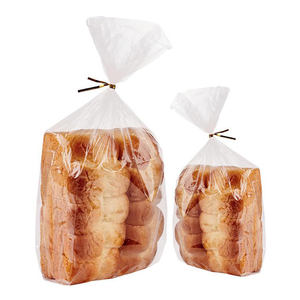 Sacs à pain en plastique transparent imprimés translucides avec attaches pour scellement de produits alimentaires personnalisés - Product Image 1
