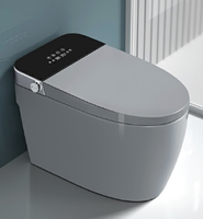 Nouvel arrivage : Siège de toilette intelligent à chasse automatique, chauffage instantané, commande vocale, sans restriction de pression d'eau, siphon en S, fixation au sol, garantie 2 ans