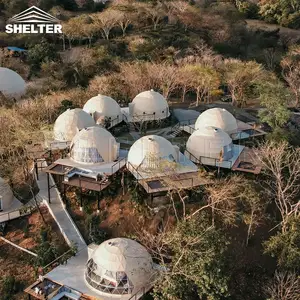 Geodome tenda skylight trnt pc trnt dome jelas langit kubah besar geodesic mewah hotel resortglamping 50 kaki luar ruangan