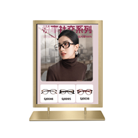 Support d'affichage en acier inoxydable en forme de T, support de table pour code QR de paiement, support d'affichage en métal, support de signalisation pour code QR de médias sociaux