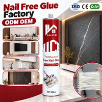 Colle sans clou pour fixation murale de panneaux, adhésif à forte adhérence, non corrosif, installation facile, ODM OEM, vente en gros personnalisée