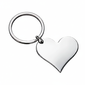 Portachiavi a Moschettone a Cuore Singolo, Stile Vintage, in Metallo, Lega di Zinco, Logo Personalizzato, Stile Cartone Animato, Senza Confezione - Product Image 2