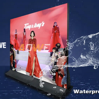 P2.5 lecteur de publicité numérique intelligent portable écran LED revêtement de sol mobile debout extérieur affichage d'affiche LED avec roues