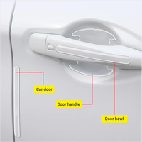 Film de protection transparent universel invisible pour poignée de porte de voiture, film de protection de peinture, à utiliser pour les autocollants de protection de la coupelle de la poignée de porte de voiture