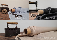 Tissu occultant en lin 100 % naturel de style italien, couleur unie, pour vêtements, vente en gros sur mesure