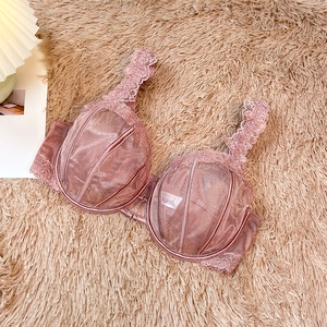 Reggiseno e <span class=keywords><strong>Intimo</strong></span> da Donna Plus Size, Lingerie Femminile, Reggiseno Push-up a Coppa Intera con Pizzo Floreale e Rete - Product Image 6
