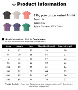 Camiseta <span class=keywords><strong>SK</strong></span> de 230g, Prelavada, Personalizable, de Algodón Tejido, Estilo Urbano, Hombros Caídos, de Alta Calidad, Estampada, de Peso Pesado - Product Image 6
